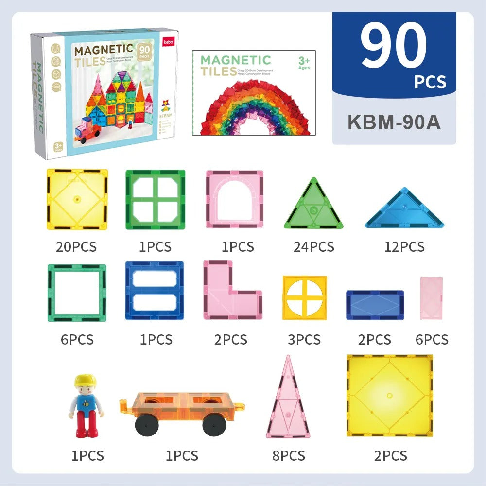 Magnetic Tiles 60 Pieces