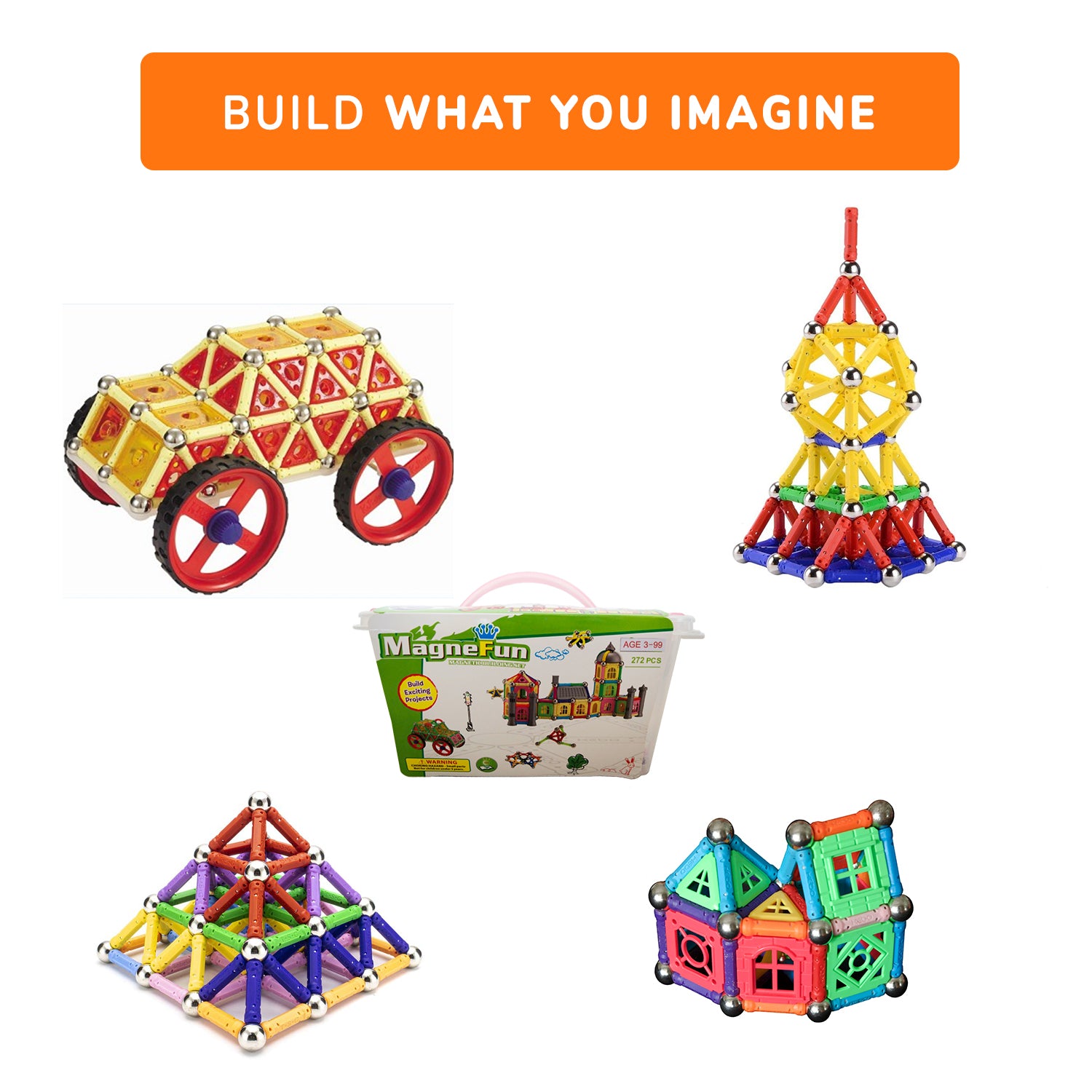 Car Bundle Set: 272 Magnefun + 40 Magwisdom Set